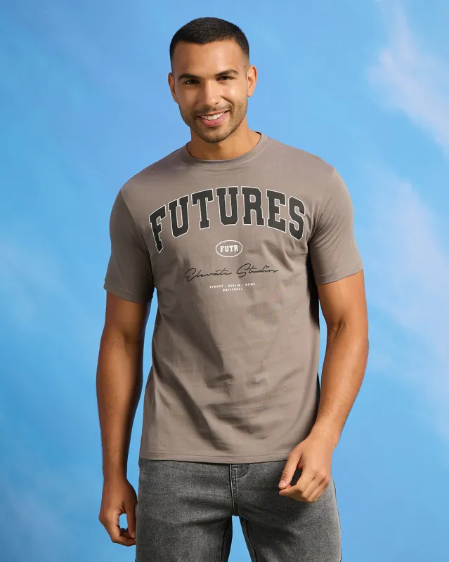 Men Grey Graphic T-Shirt sold by Redtag