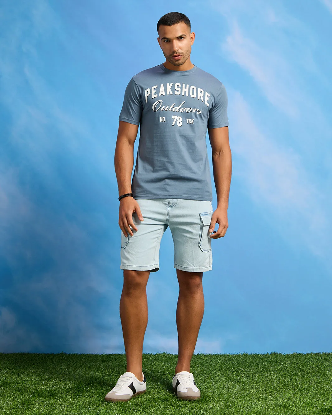 Men Blue Graphic T-Shirt sold by Redtag product image thumbnail 2