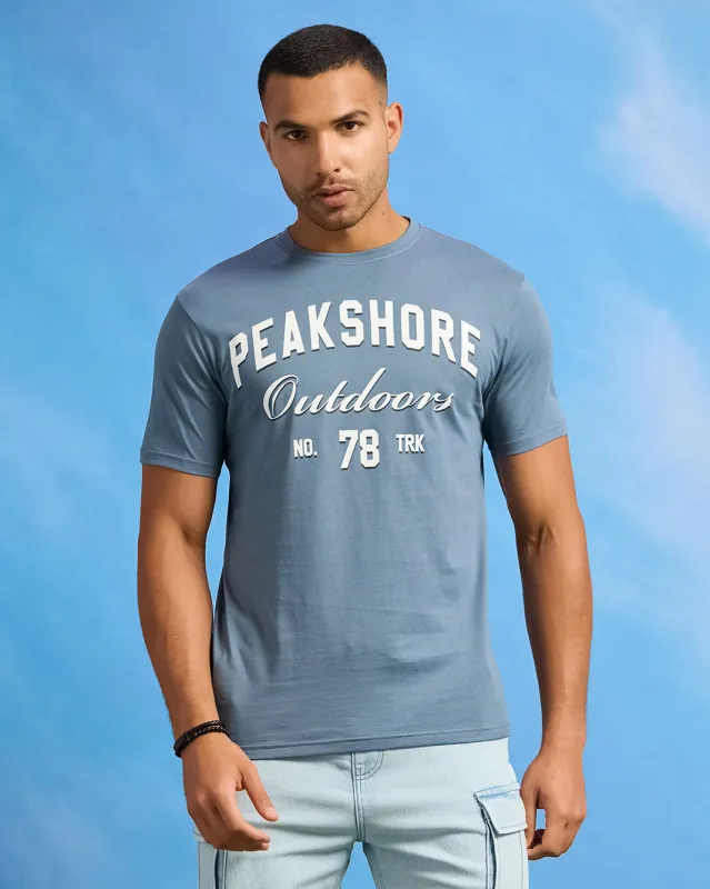 Men Blue Graphic T-Shirt sold by Redtag