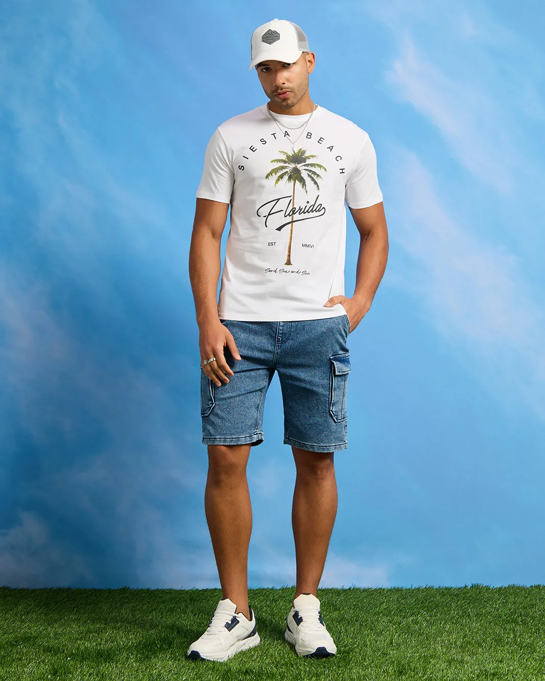 Men White Graphic T-Shirt sold by Redtag product image thumbnail 2