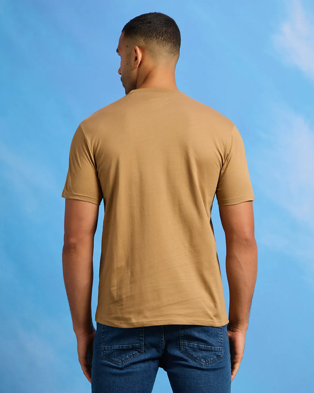Men Mustard Graphic T-Shirt sold by Redtag product image thumbnail 3
