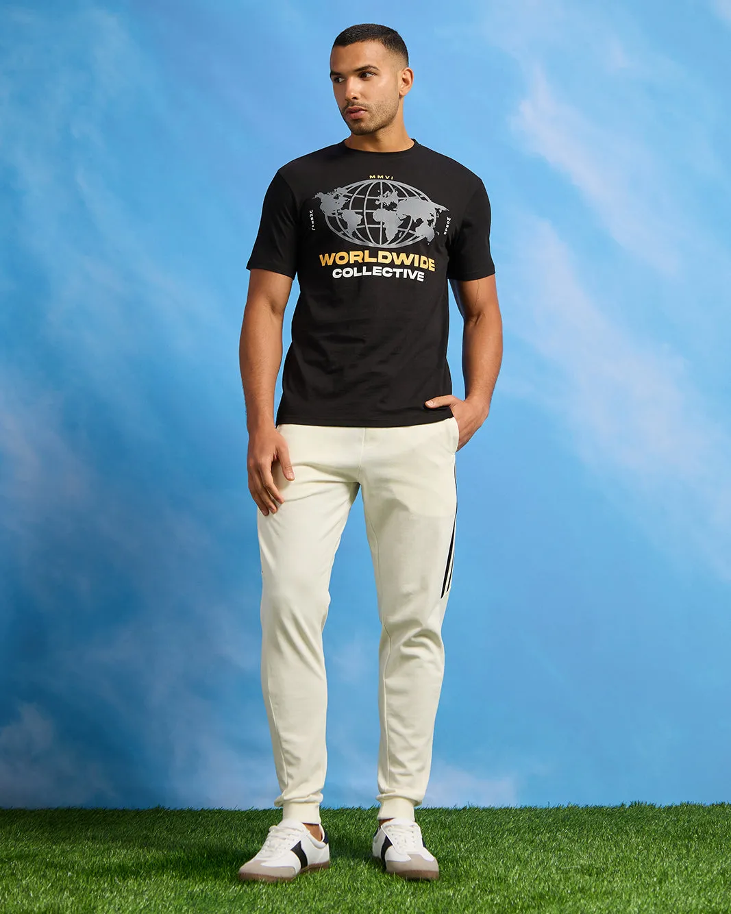 Men Black Graphic T-Shirt sold by Redtag product image thumbnail 2