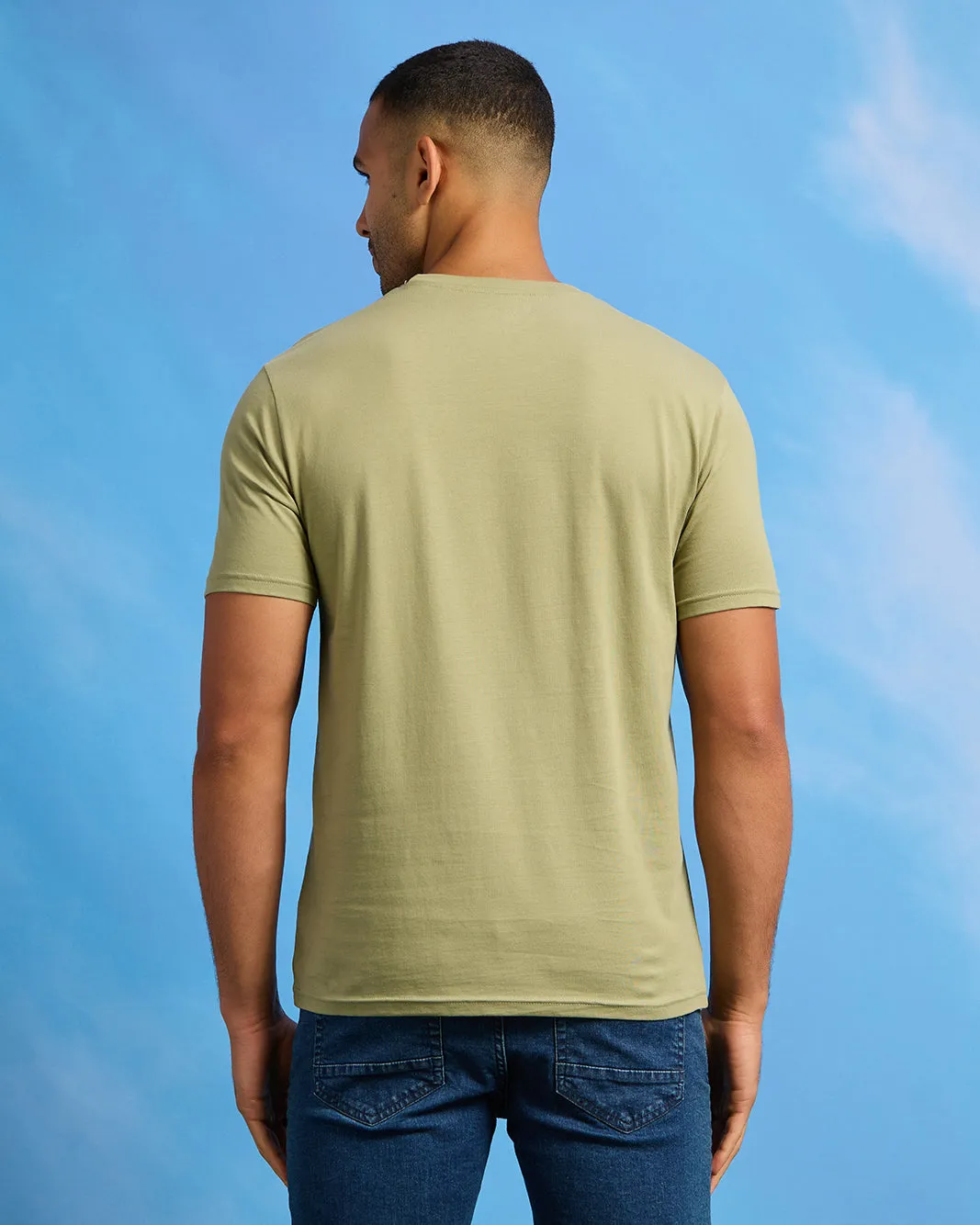 Men Green Graphic T-Shirt sold by Redtag product image thumbnail 3