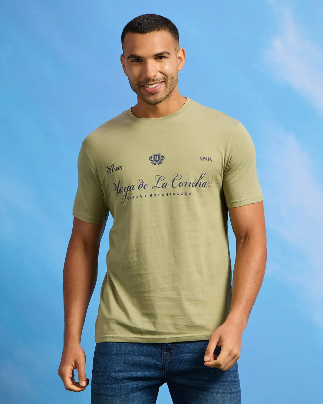 Men Green Graphic T-Shirt sold by Redtag