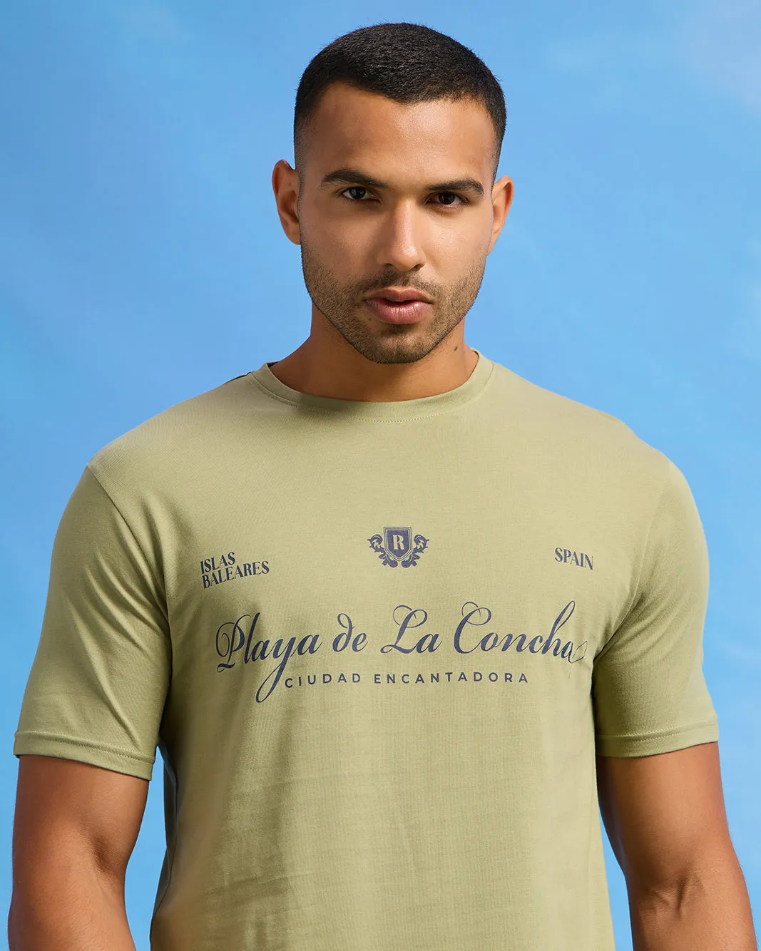 Men Green Graphic T-Shirt sold by Redtag product image thumbnail 4