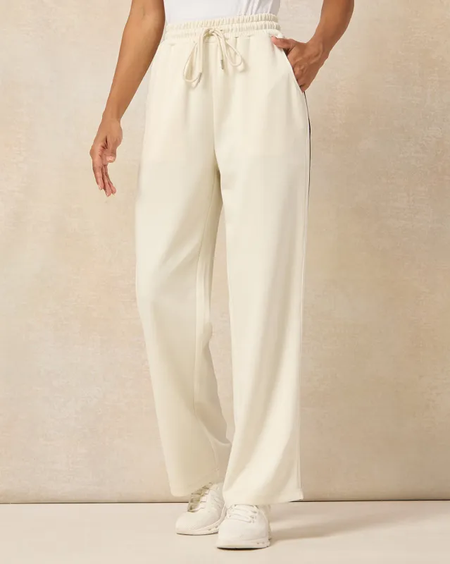 Women Ivory Side Tape Detail Active Pants sold by Redtag