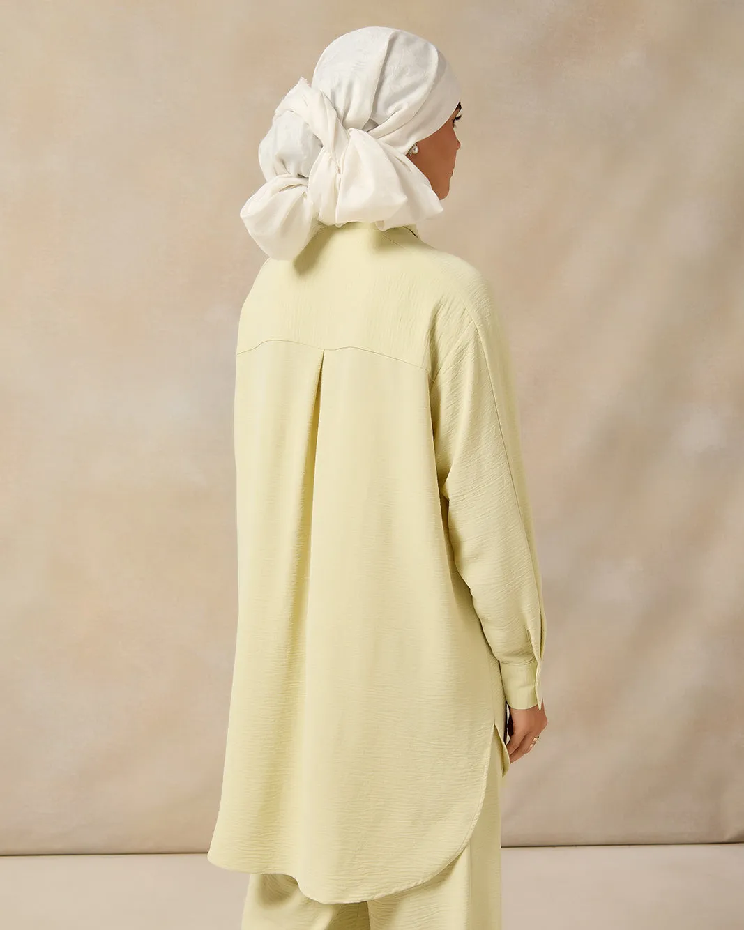 Women Green Long Sleeve Front Button Detail Collar Shirt sold by Redtag product image thumbnail 3