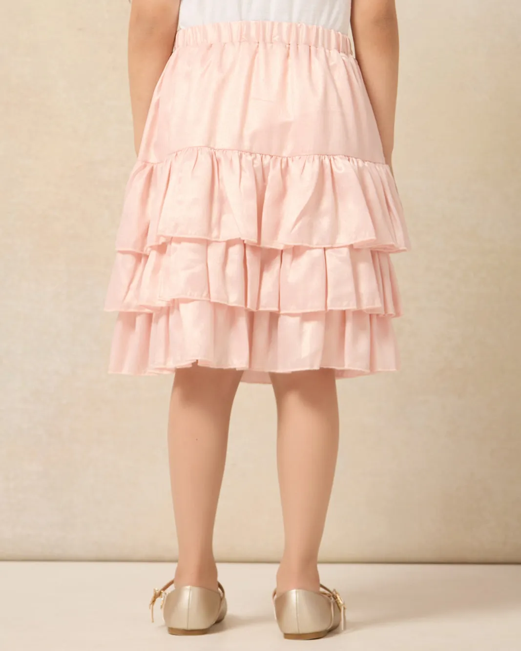 Girls Pink Layered Skirt sold by Redtag product image thumbnail 3
