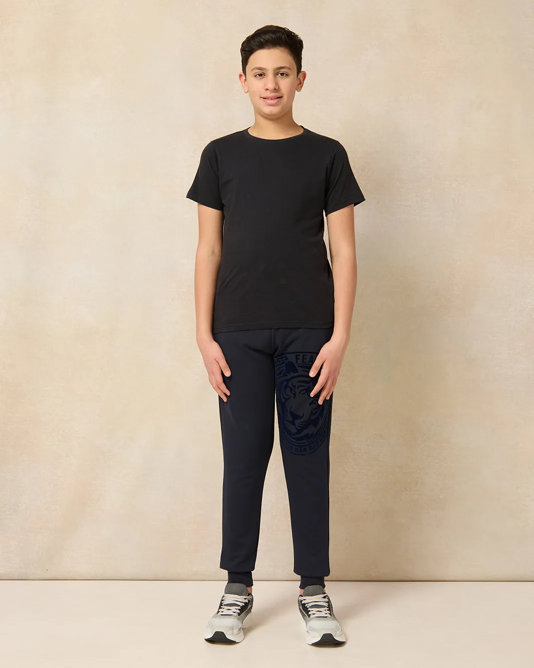 Senior Boys Navy Tiger Flock Print Active Pants sold by Redtag product image thumbnail 2