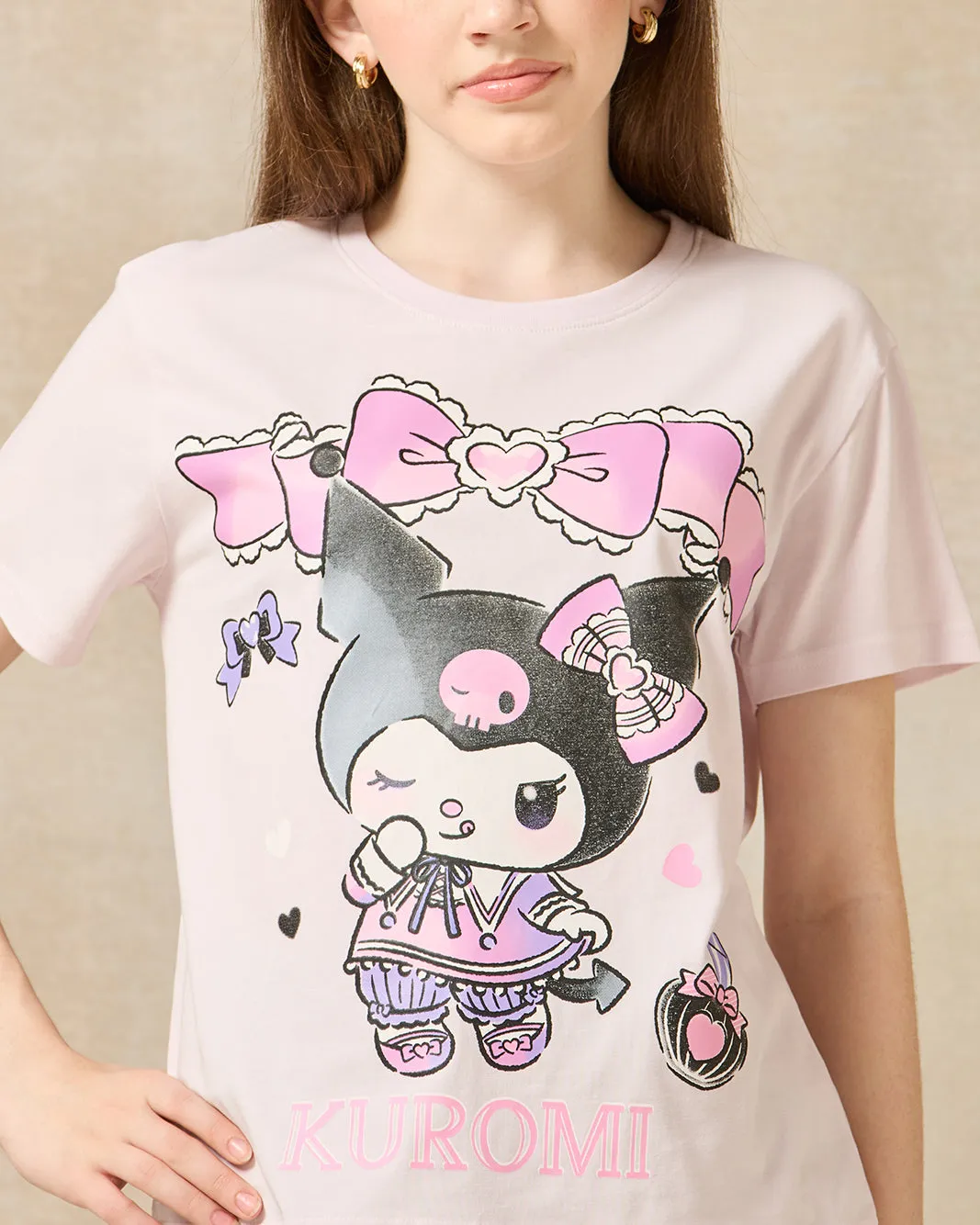 Senior Girls Purple Kuromi Boxy T-Shirt sold by Redtag product image thumbnail 4