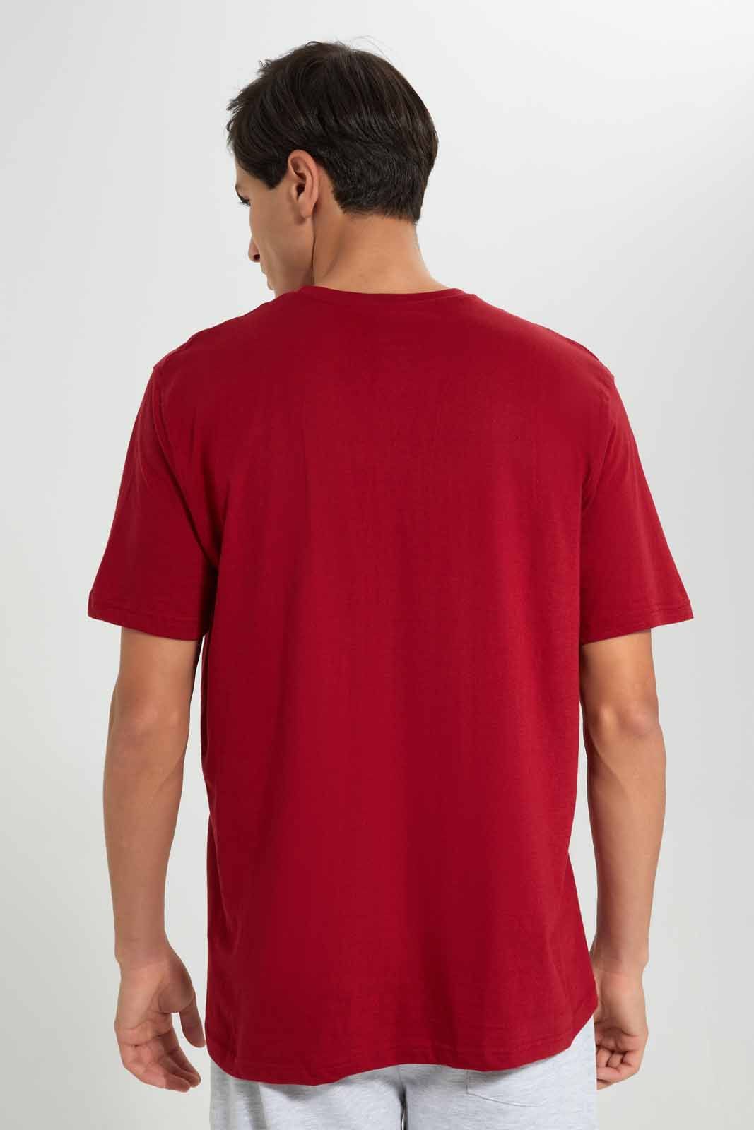 Red Basic Crew Neck T-Shirt sold by Redtag product image thumbnail 4