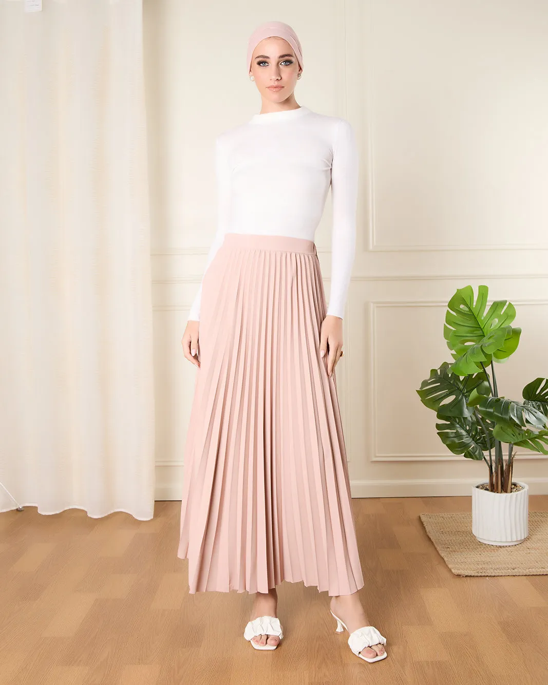 Women Pink Pleated High Waist Skirt sold by Redtag product image thumbnail 2