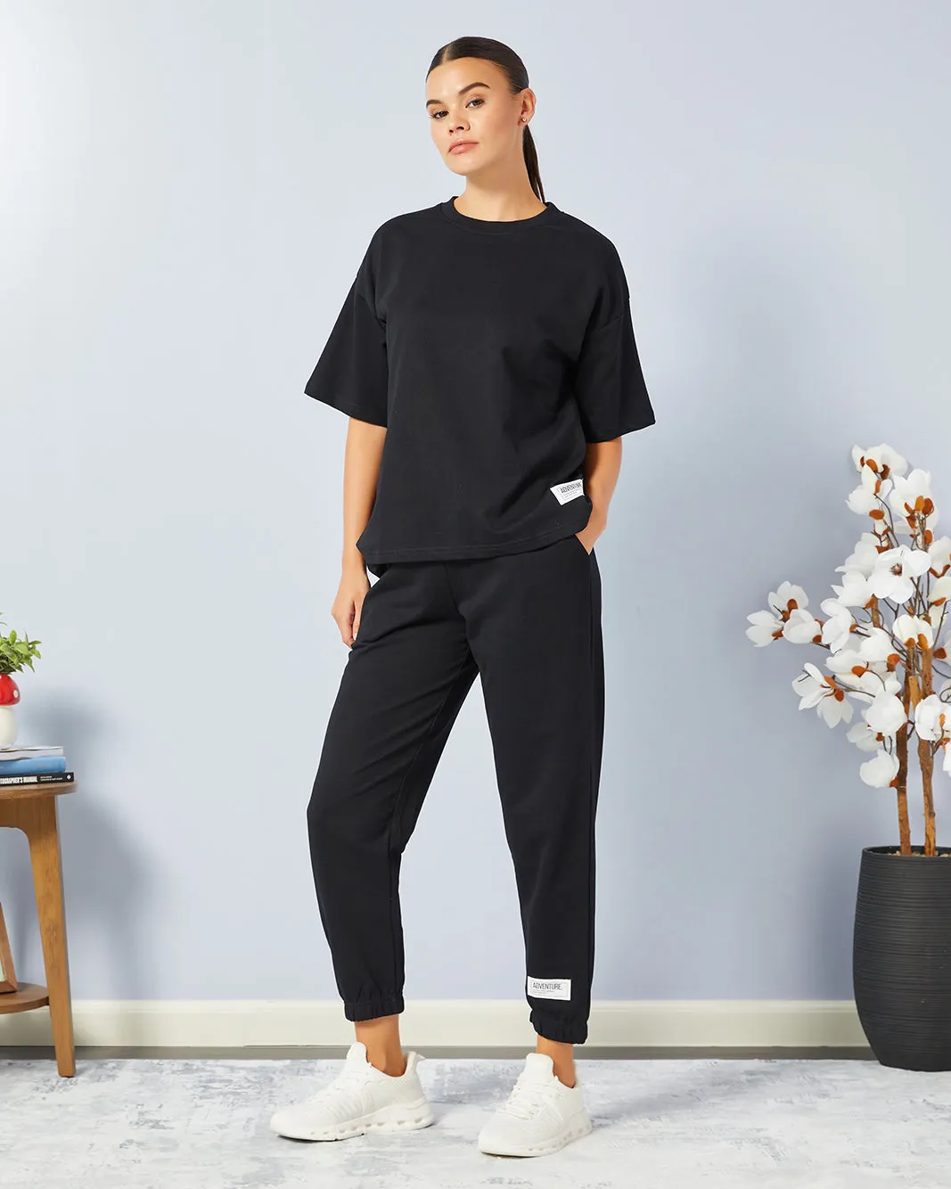 Women Black Solid Active Shirt sold by Redtag product image thumbnail 2