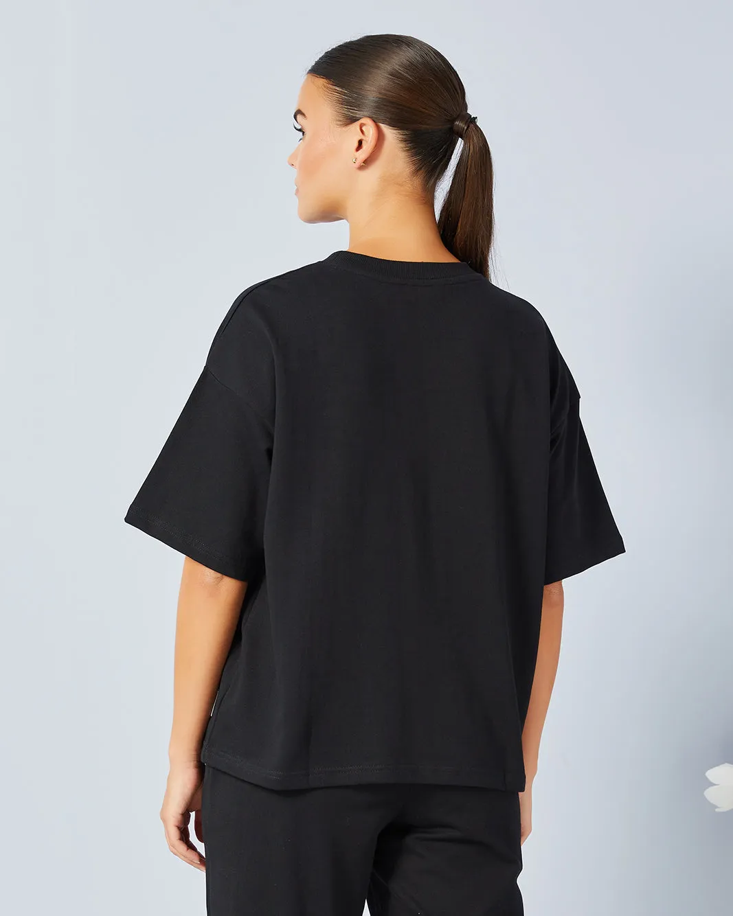Women Black Solid Active Shirt sold by Redtag product image thumbnail 3