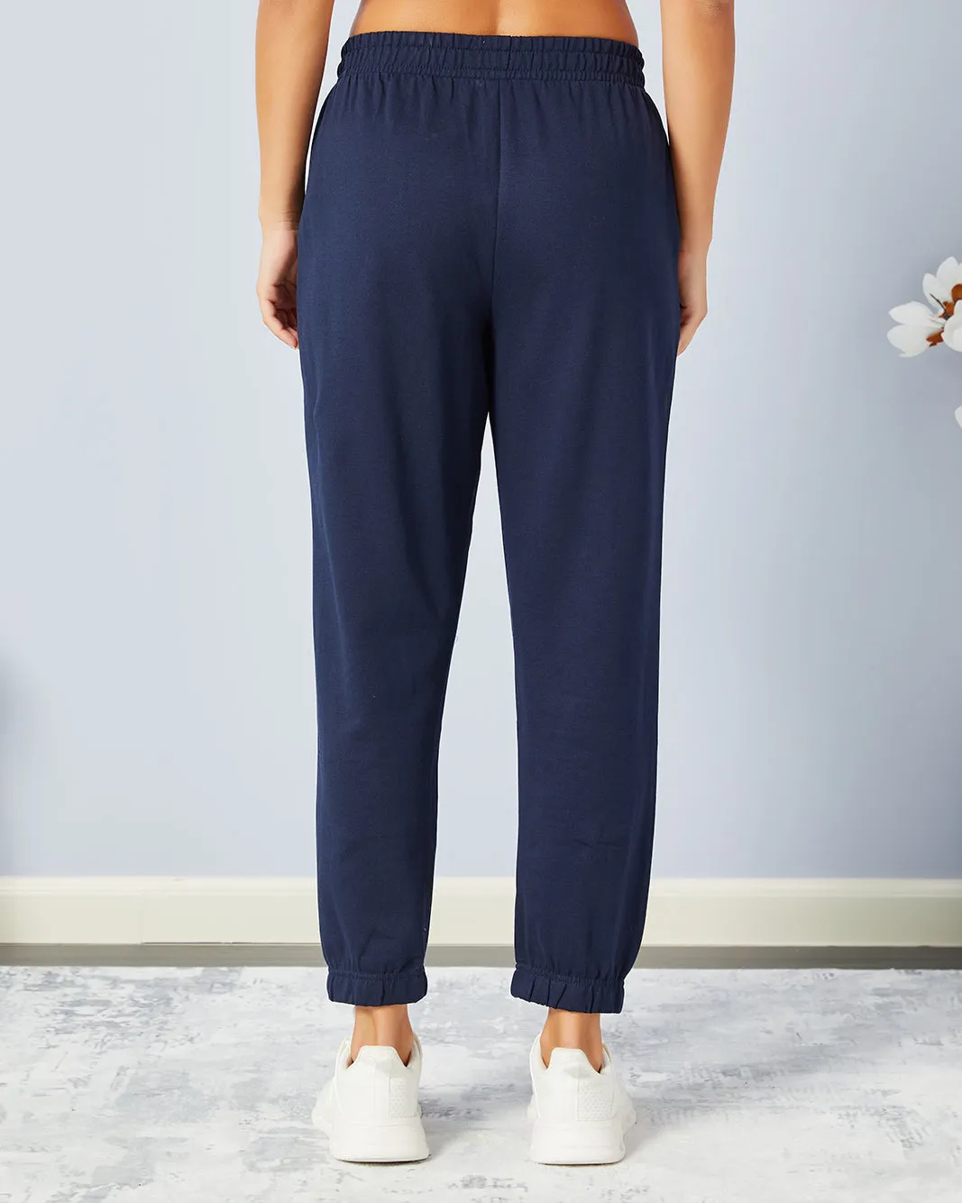 Women Navy Solid Active Pants sold by Redtag product image thumbnail 3