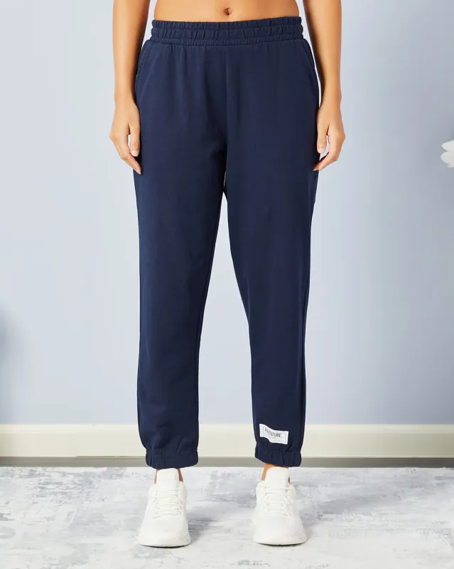 Women Navy Solid Active Pants sold by Redtag
