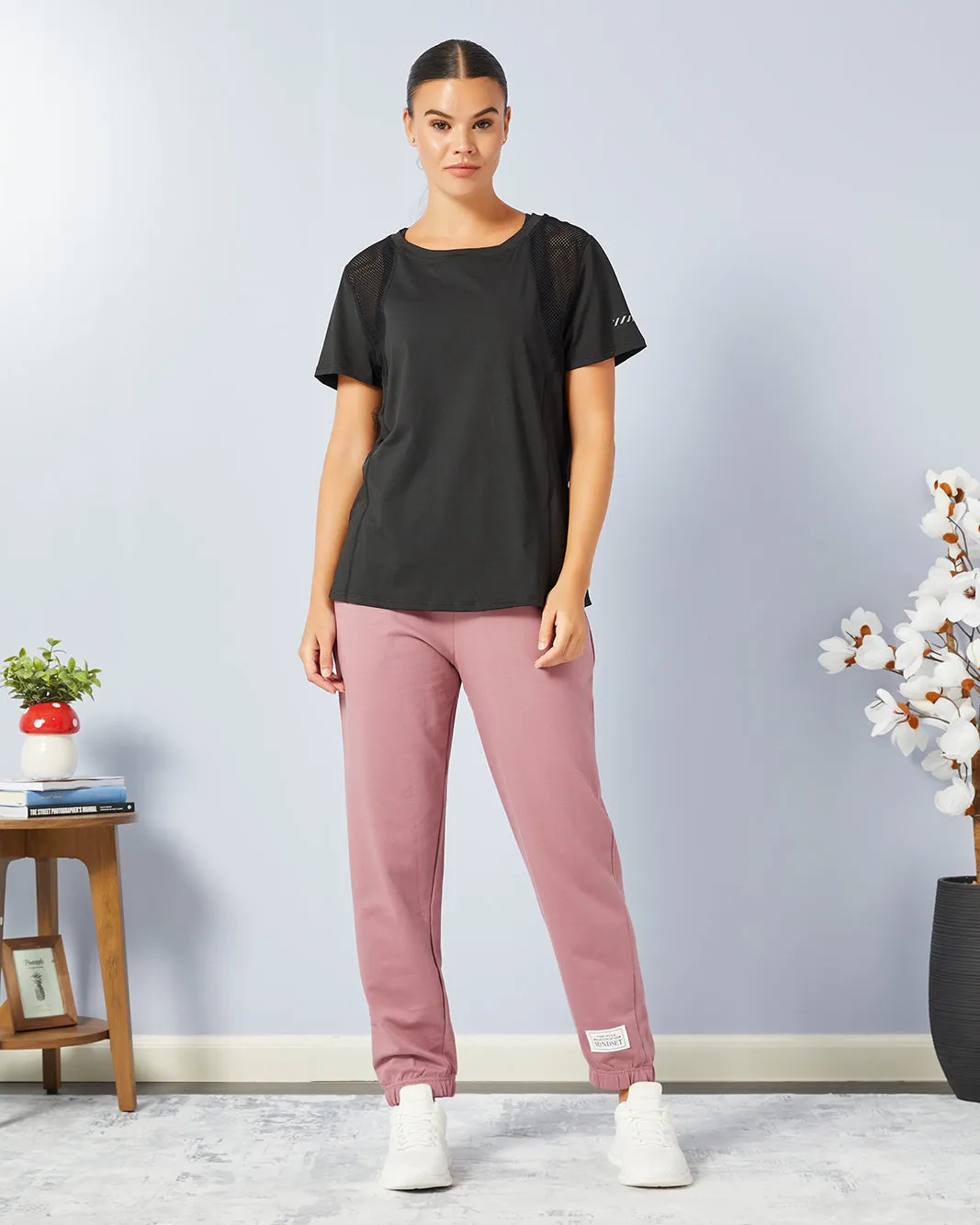 Women Pink Embellished Active Pants sold by Redtag product image thumbnail 2