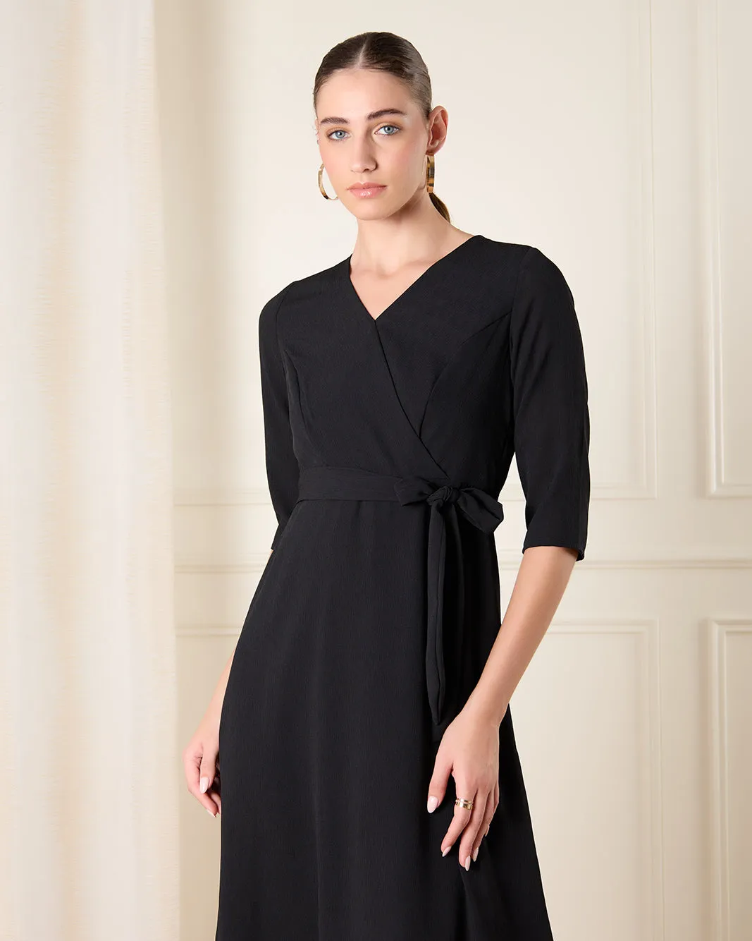 Women Black Midi Casual Dress sold by Redtag product image thumbnail 2