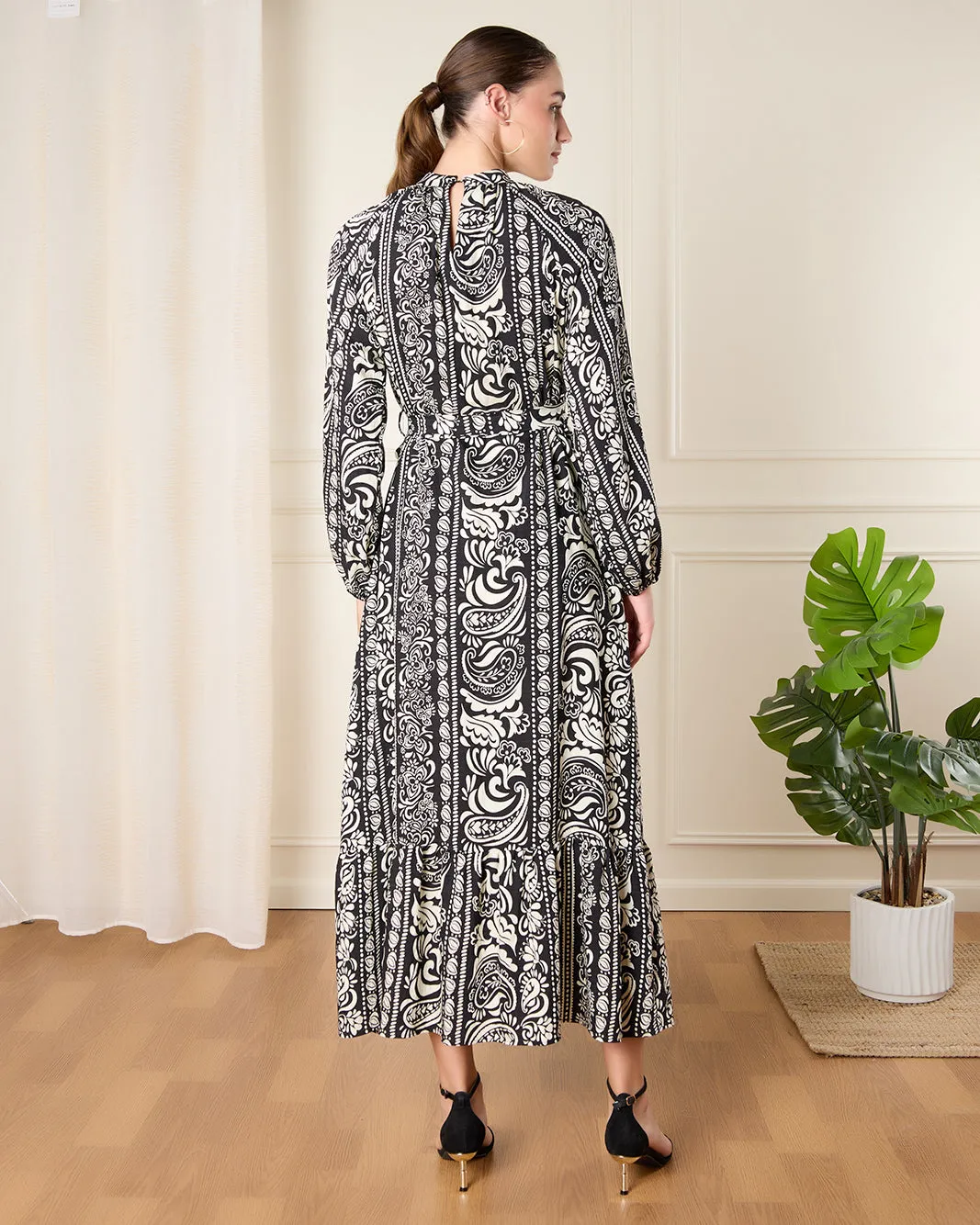 Women Black Printed Maxi Dress sold by Redtag product image thumbnail 3