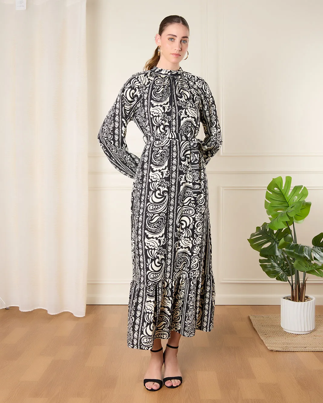Women Black Printed Maxi Dress sold by Redtag product image thumbnail 4