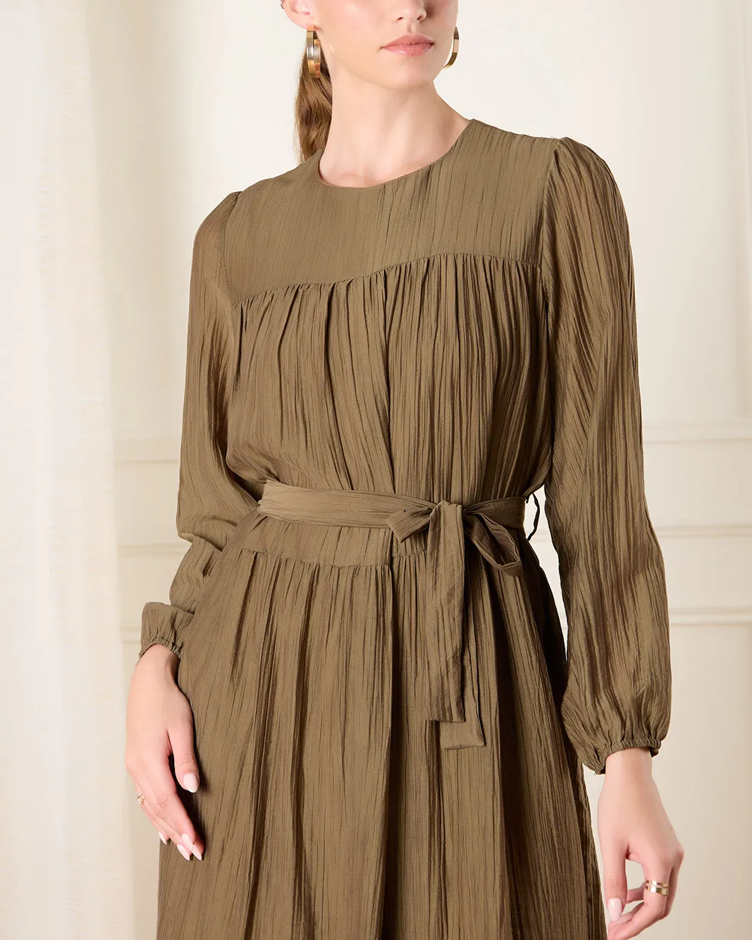 Women Brown Belted Dress sold by Redtag product image thumbnail 4