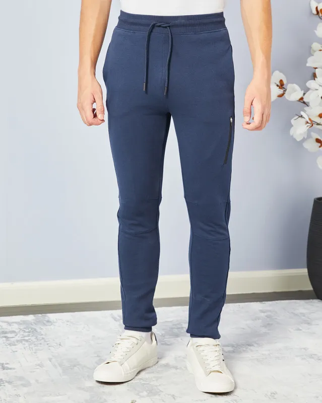 Senior Boys Navy Interlock Track Pants sold by Redtag