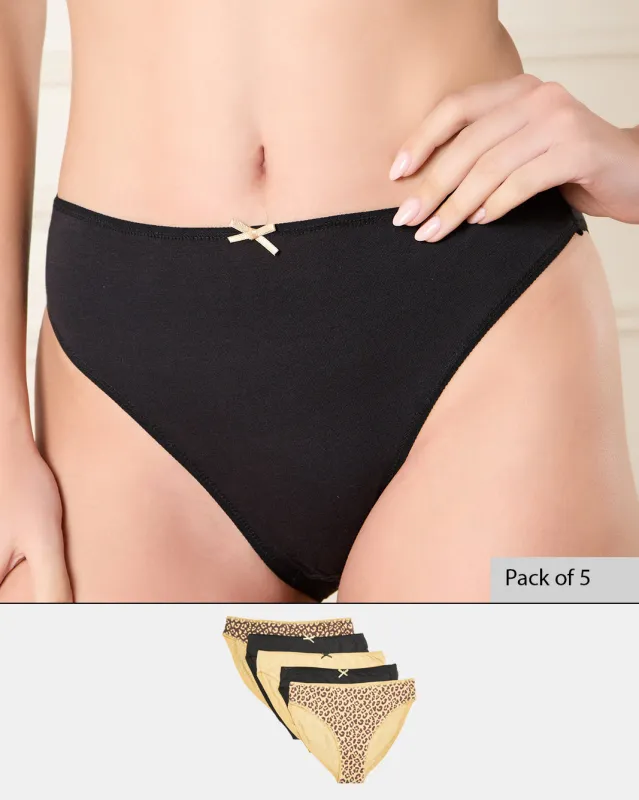 Women Assorted Boyleg Briefs Set (Pack of 5) sold by Redtag
