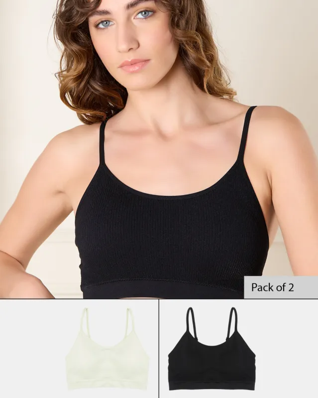 Women Black &White Comfort Bra Set (Pack of2) sold by Redtag