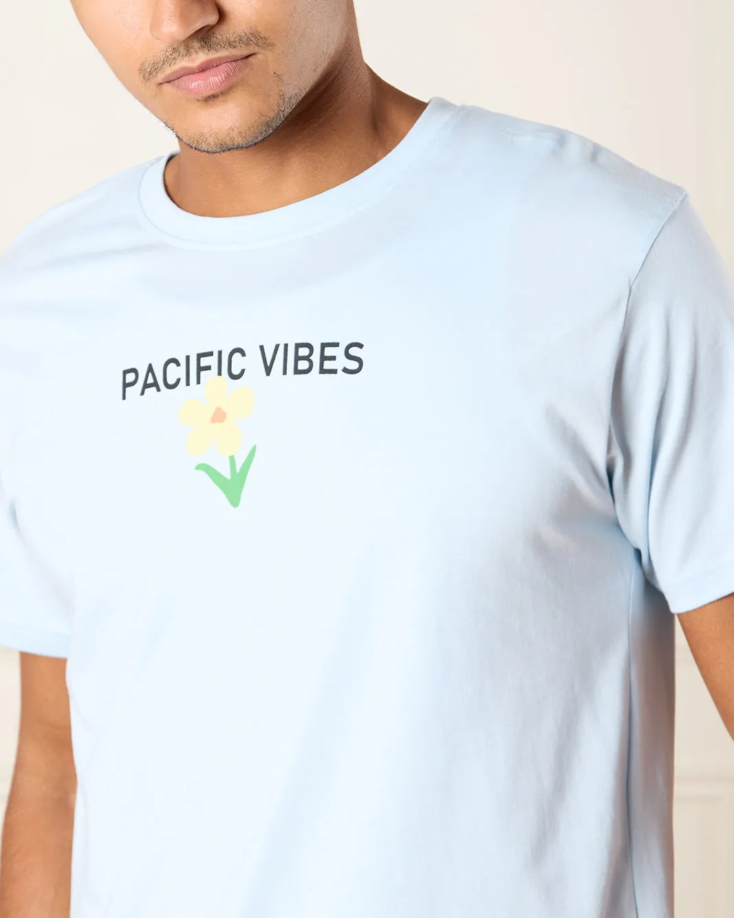Men Blue Pacific Vibes Print T-Shirt sold by Redtag product image thumbnail 4
