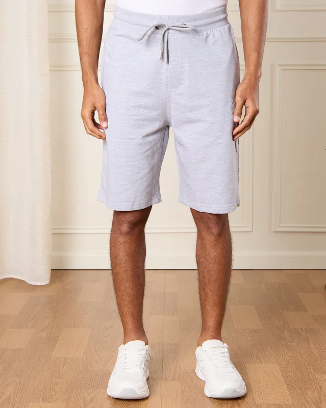 Men Grey Solid Active Shorts sold by Redtag