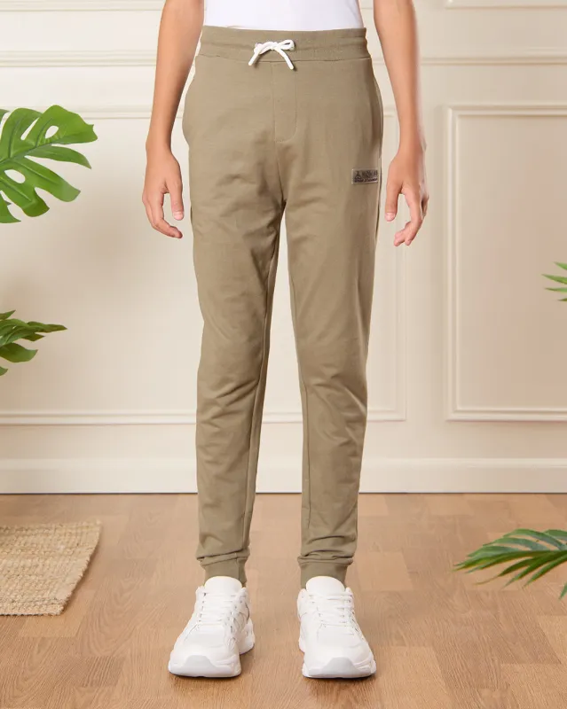 Senior Boys Olive Solid Active Pants sold by Redtag