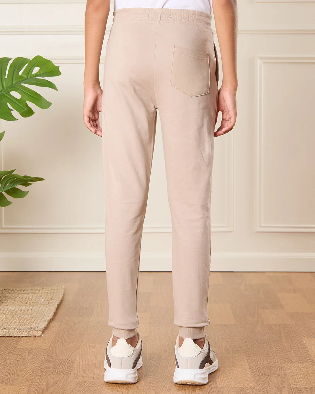 Senior Boys Beige Solid Active Pants sold by Redtag product image thumbnail 3