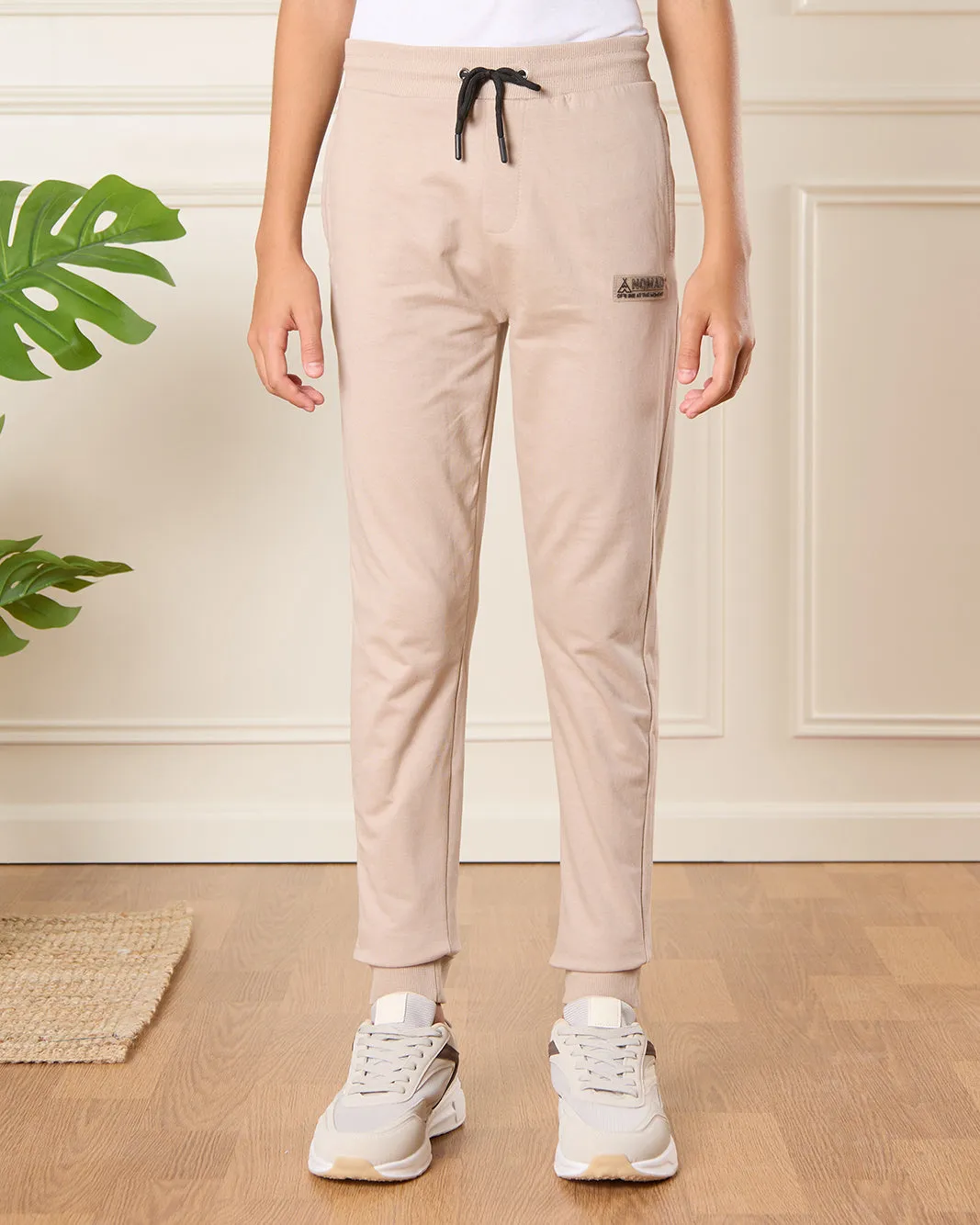 Senior Boys Beige Solid Active Pants sold by Redtag