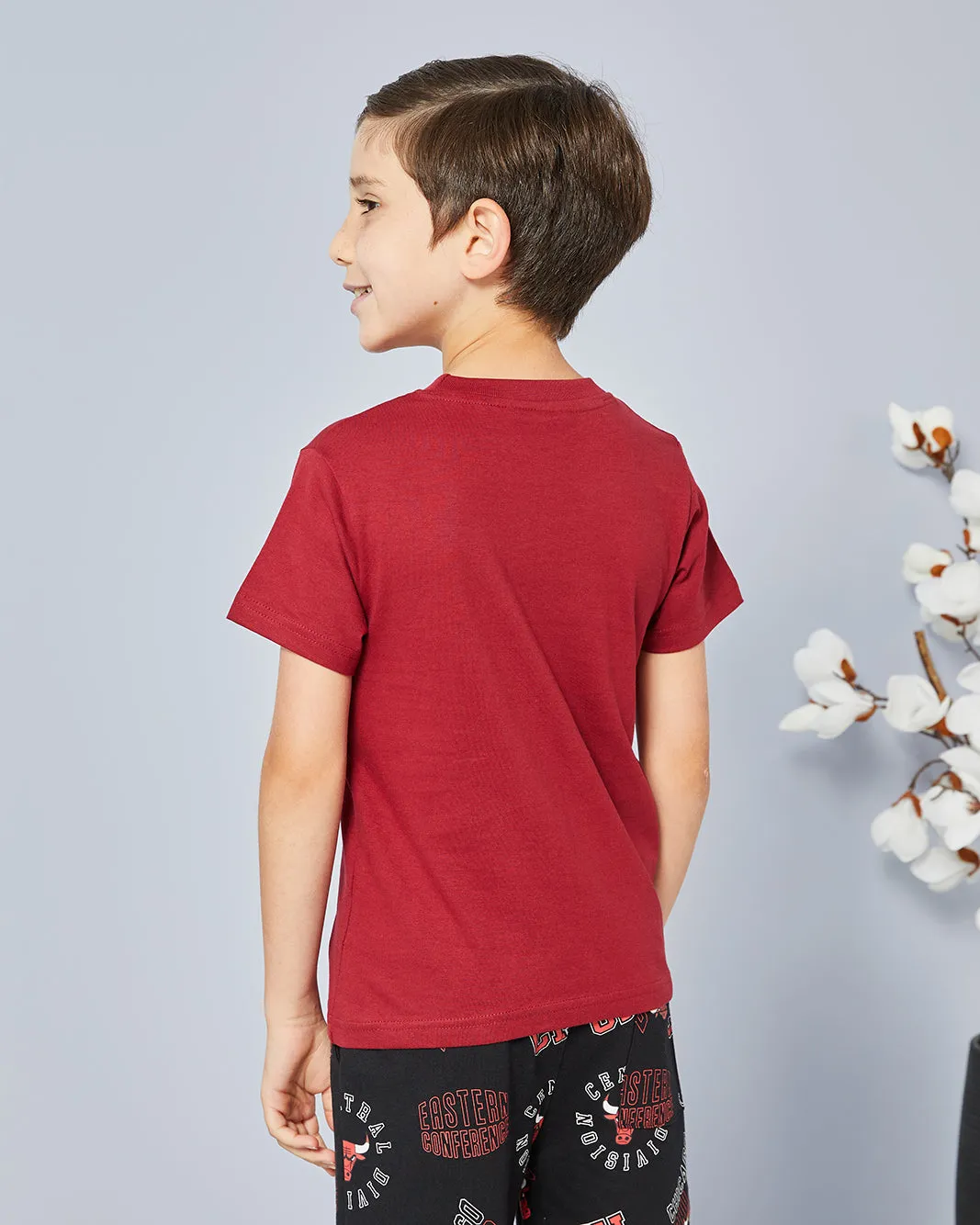 Boys Red Dino Print T-Shirt sold by Redtag product image thumbnail 3