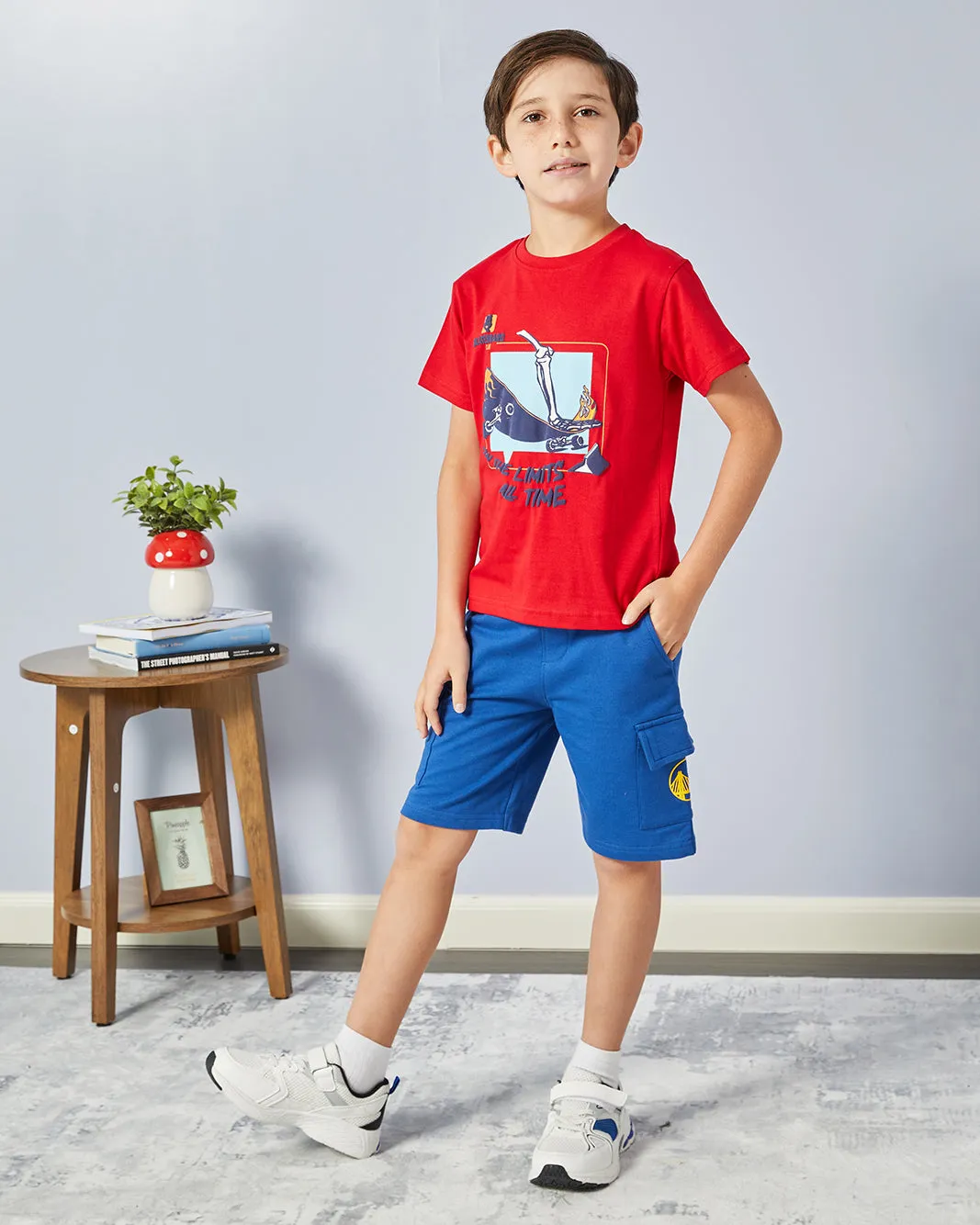 Boys Red Skate Print T-Shirt sold by Redtag product image thumbnail 2