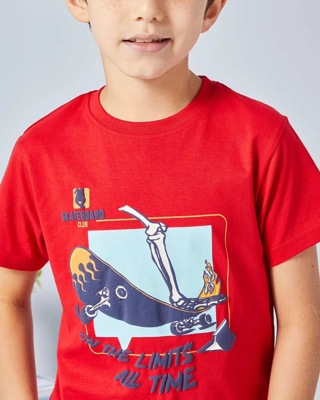 Boys Red Skate Print T-Shirt sold by Redtag product image thumbnail 4