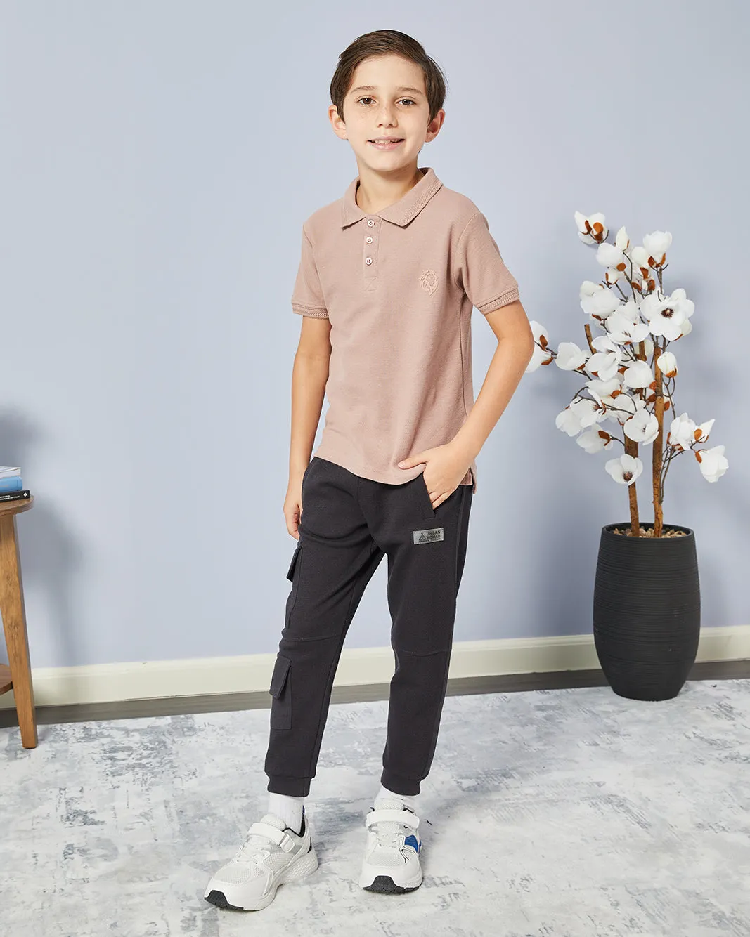 Boys Lilac Basic Tipping Polo Shirt sold by Redtag product image thumbnail 2