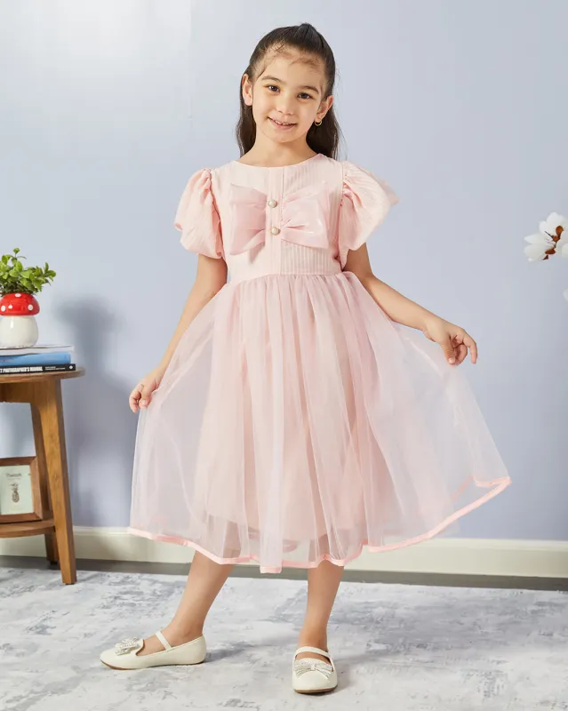 Girls Pink Embellished Dress sold by Redtag