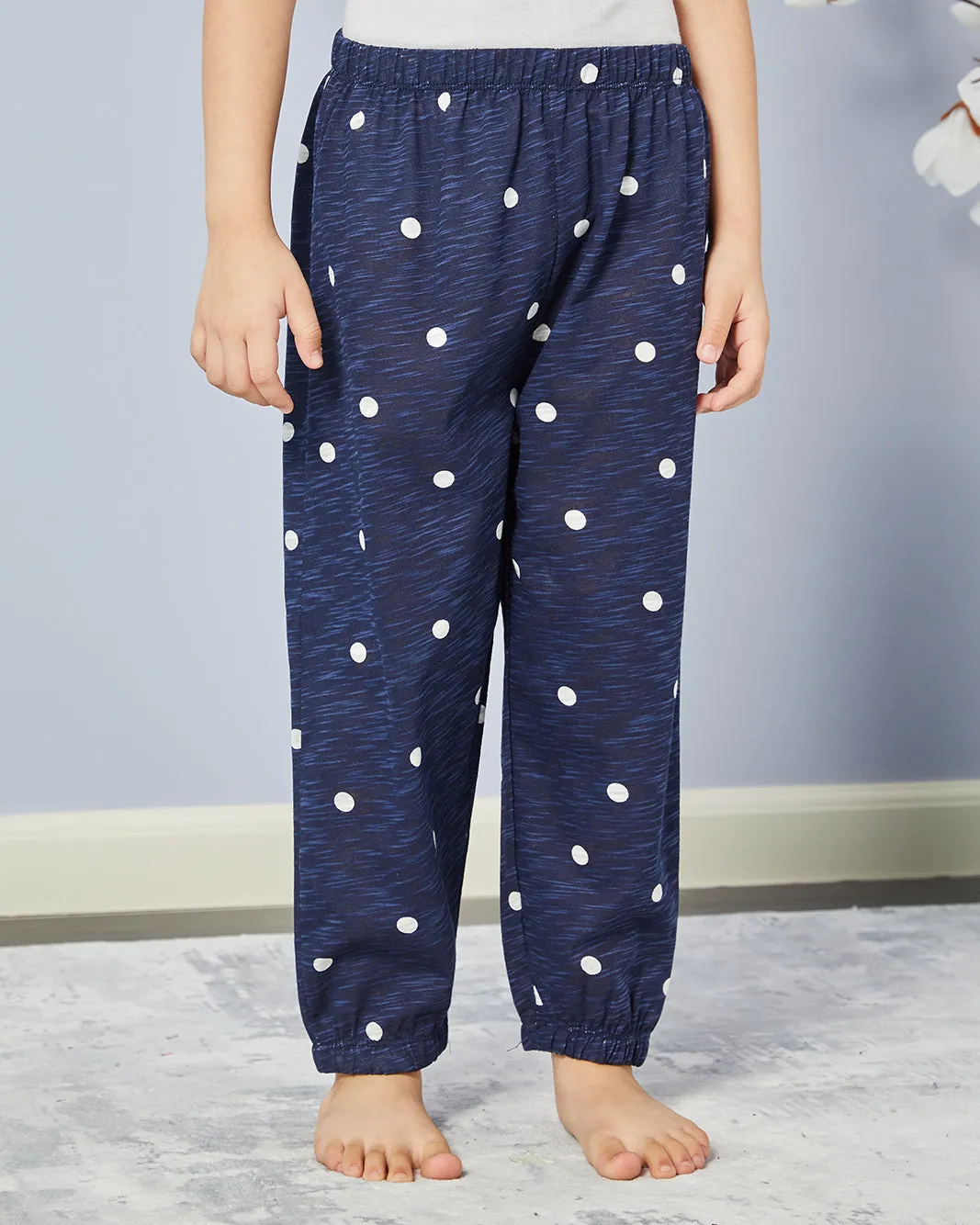 Girls White And Navy Printed Pyjama Set (2 Piece) sold by Redtag product image thumbnail 3