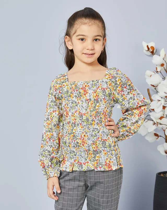Girls Multicolour Printed Top sold by Redtag