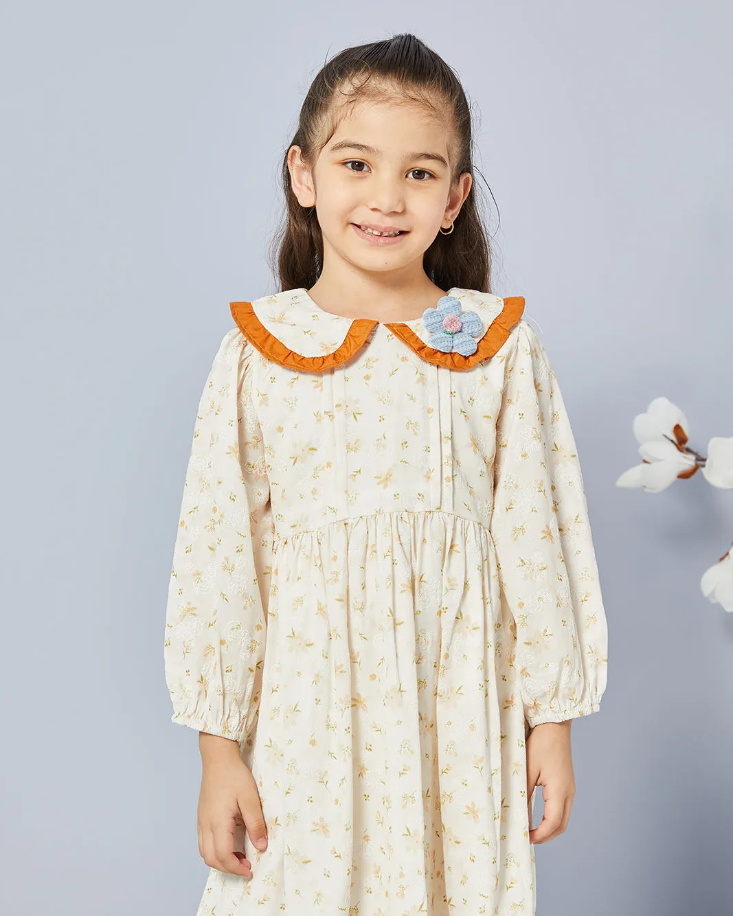 Girls Beige Embellished Dress sold by Redtag product image thumbnail 2