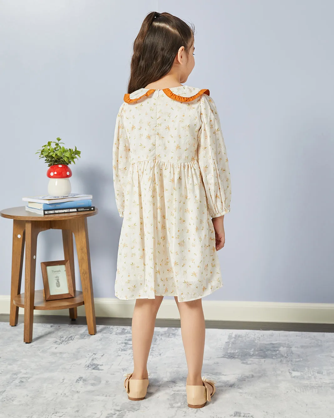 Girls Beige Embellished Dress sold by Redtag product image thumbnail 3