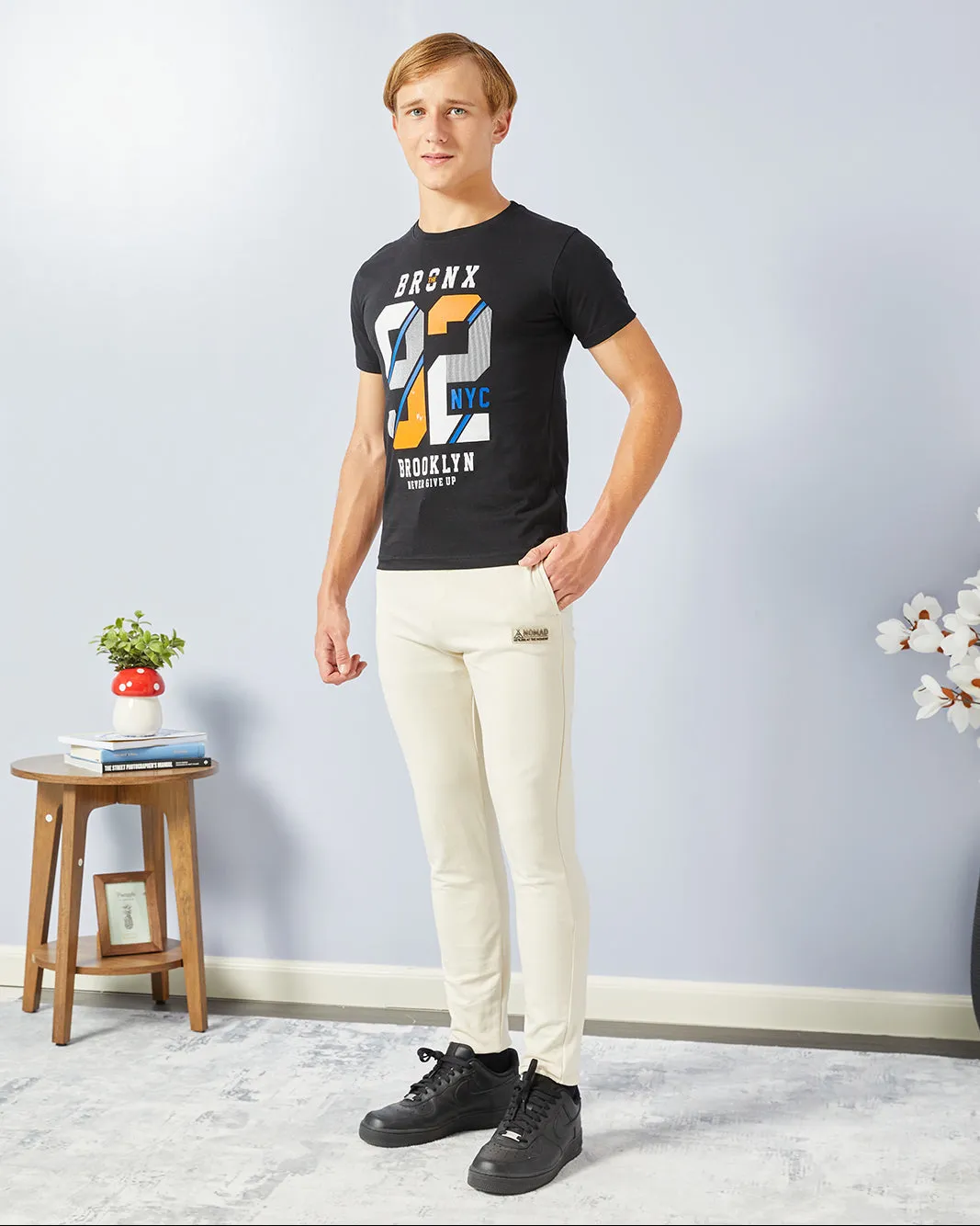 Senior Boys Beige Basic Track Pants sold by Redtag product image thumbnail 2