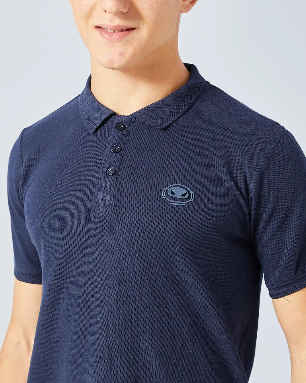 Senior Boys Navy Basic Polo Shirt sold by Redtag product image thumbnail 4