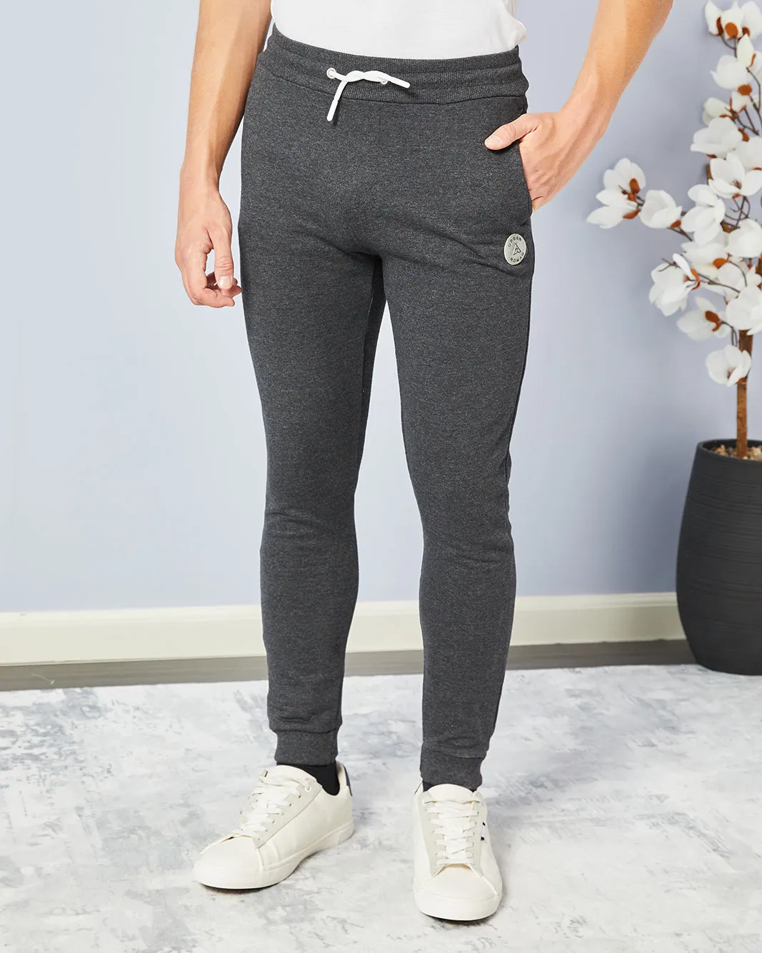 Senior Boys Charcoal Basic Track Pants sold by Redtag