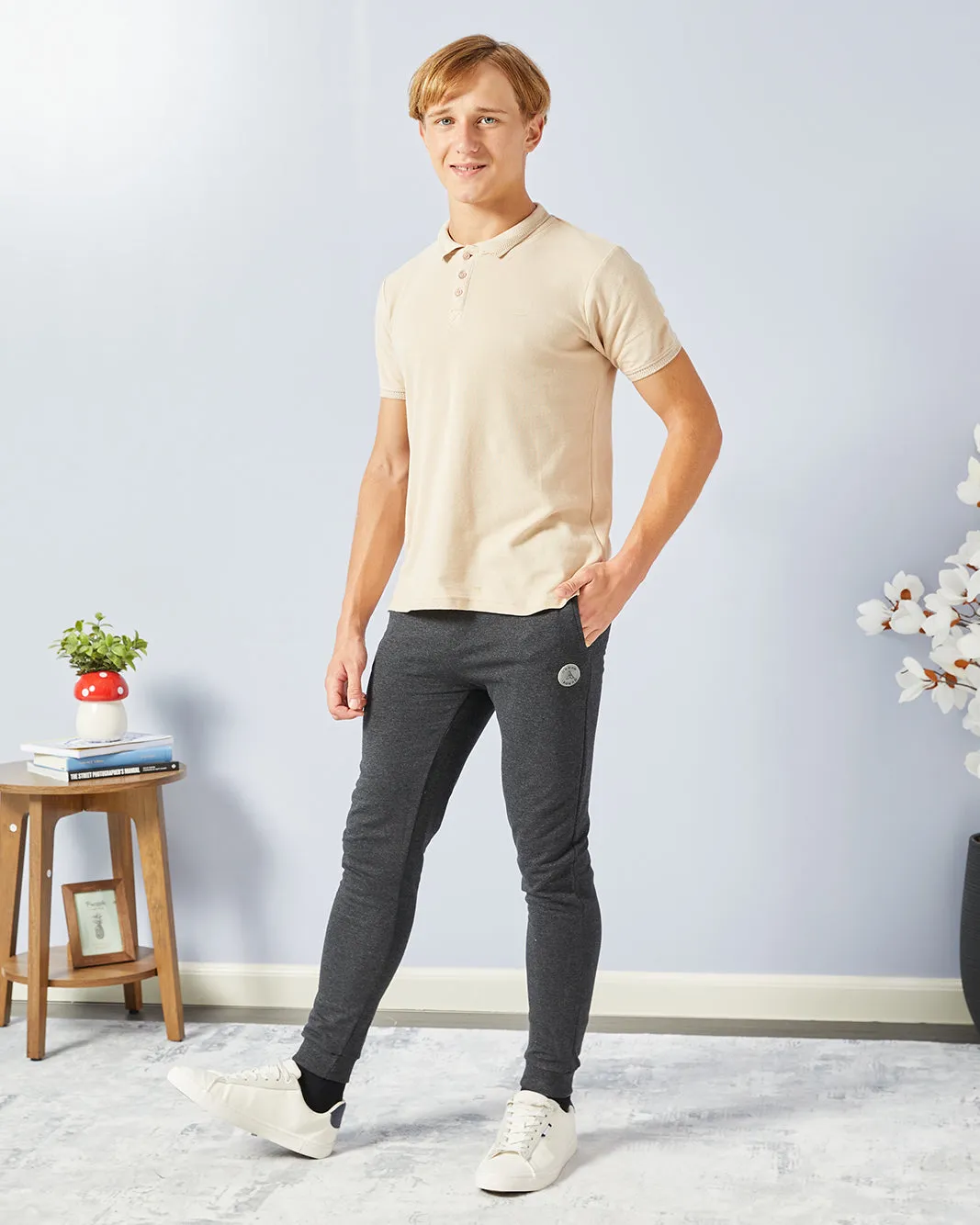 Senior Boys Charcoal Basic Track Pants sold by Redtag product image thumbnail 2