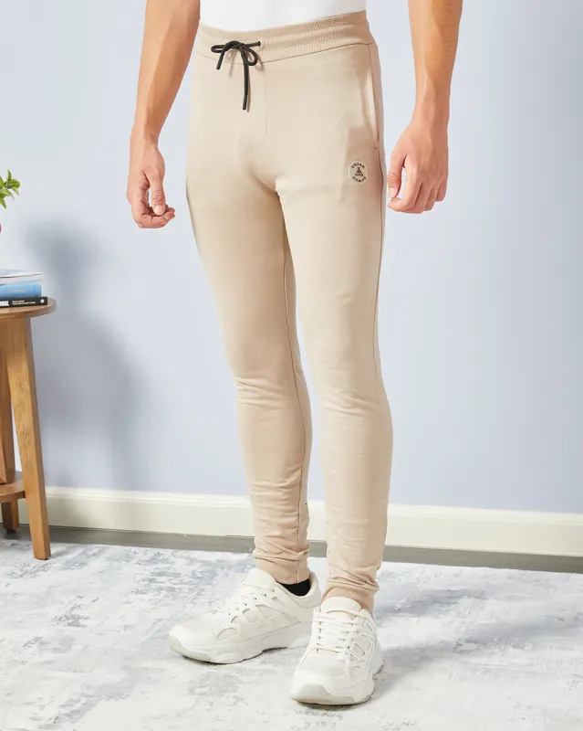 Senior Boys Beige Basic Track Pants sold by Redtag