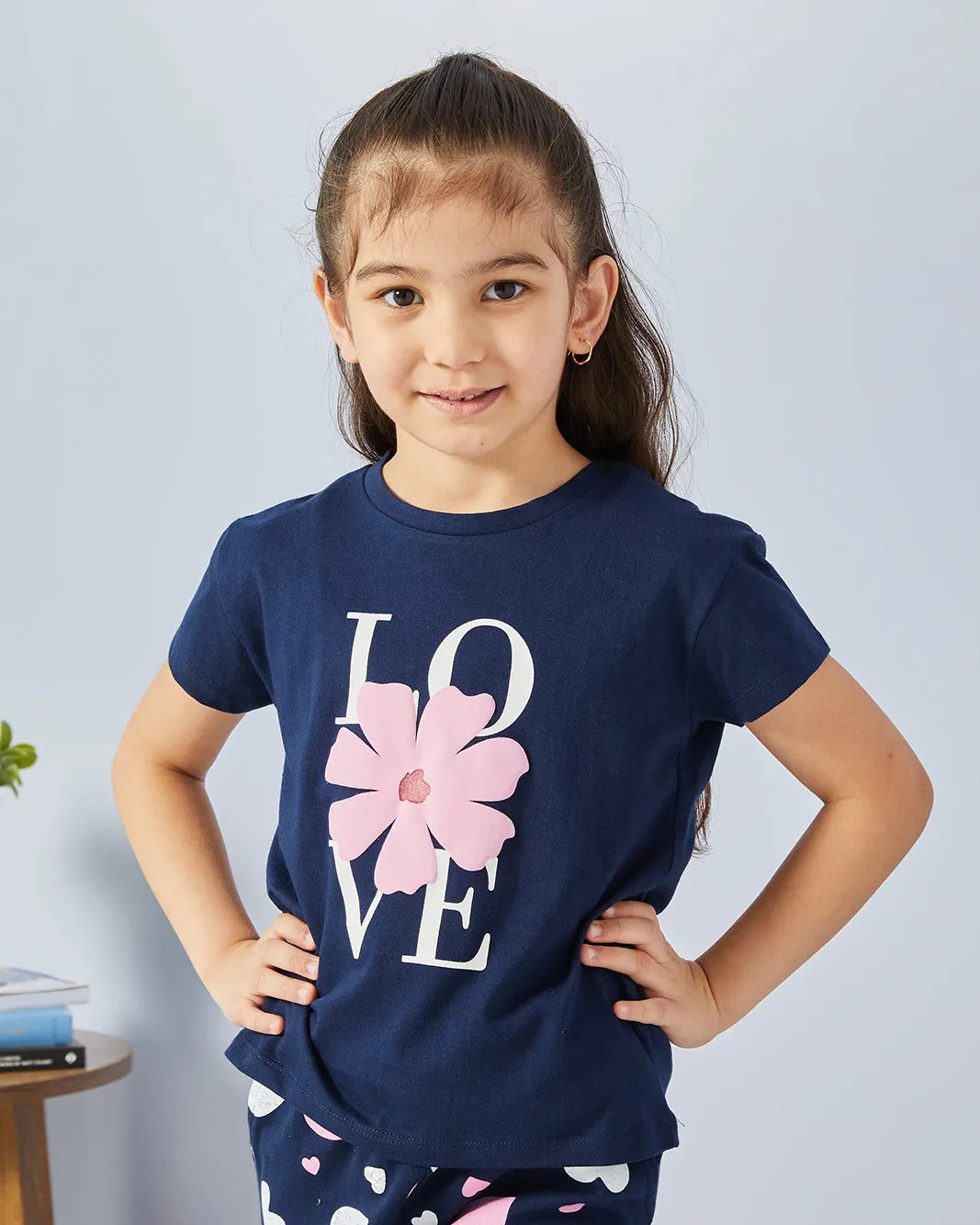 Girls Navy Printed Pyjama Set (2 Piece) sold by Redtag product image thumbnail 2