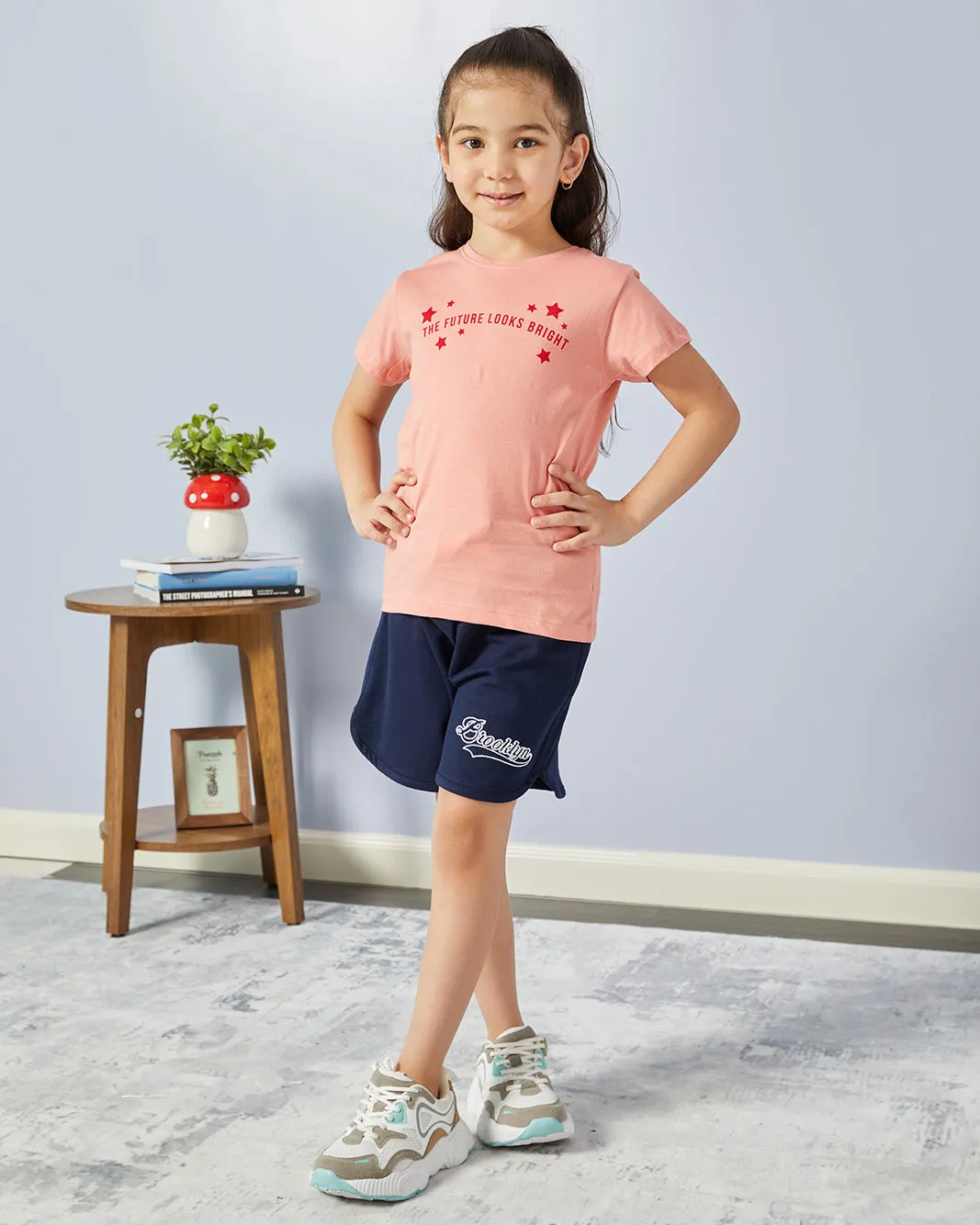 Girl Navy Printed Shorts sold by Redtag product image thumbnail 2