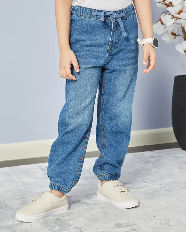 Girls Blue Jeggings sold by Redtag